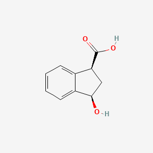 molecular formula C10H10O3 B2512814 (1S,3R)-3-Hydroxy-2,3-dihydro-1H-indene-1-carboxylic acid CAS No. 2460739-73-3