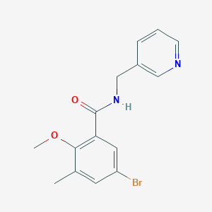 5-bromo-2-methoxy-3-methyl-N-(3-pyridinylmethyl)benzamide