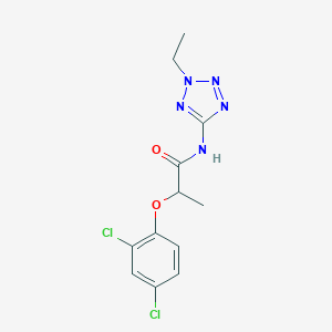 molecular formula C12H13Cl2N5O2 B251283 2-(2,4-dichlorophenoxy)-N-(2-ethyl-2H-tetrazol-5-yl)propanamide 