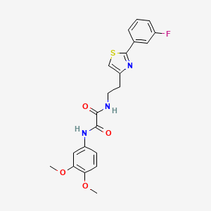 N1-(3,4-dimethoxyphenyl)-N2-(2-(2-(3-fluorophenyl)thiazol-4-yl)ethyl)oxalamide