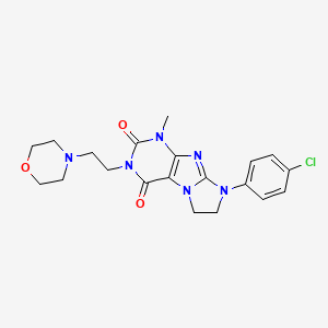 6-(4-Chlorophenyl)-4-methyl-2-(2-morpholin-4-ylethyl)-7,8-dihydropurino[7,8-a]imidazole-1,3-dione