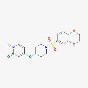 4-((1-((2,3-dihydrobenzo[b][1,4]dioxin-6-yl)sulfonyl)piperidin-4-yl)oxy)-1,6-dimethylpyridin-2(1H)-one