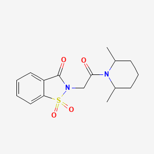 2-(2-(2,6-dimethylpiperidin-1-yl)-2-oxoethyl)benzo[d]isothiazol-3(2H)-one 1,1-dioxide