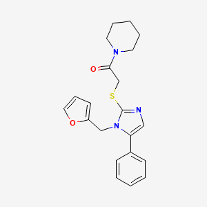 2-[1-(Furan-2-ylmethyl)-5-phenylimidazol-2-yl]sulfanyl-1-piperidin-1-ylethanone