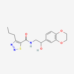 N-(2-(2,3-dihydrobenzo[b][1,4]dioxin-6-yl)-2-hydroxyethyl)-4-propyl-1,2,3-thiadiazole-5-carboxamide