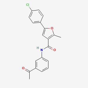 N-(3-acetylphenyl)-5-(4-chlorophenyl)-2-methylfuran-3-carboxamide
