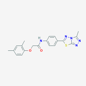 2-(2,4-dimethylphenoxy)-N-[4-(3-methyl[1,2,4]triazolo[3,4-b][1,3,4]thiadiazol-6-yl)phenyl]acetamide