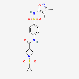 1-(cyclopropylsulfonyl)-N-(4-(N-(3,4-dimethylisoxazol-5-yl)sulfamoyl)phenyl)azetidine-3-carboxamide