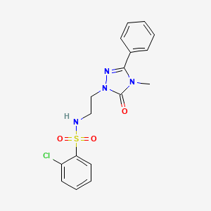 2-chloro-N-(2-(4-methyl-5-oxo-3-phenyl-4,5-dihydro-1H-1,2,4-triazol-1-yl)ethyl)benzenesulfonamide