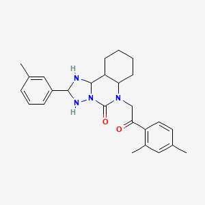 molecular formula C26H22N4O2 B2512861 6-[2-(2,4-dimethylphenyl)-2-oxoethyl]-2-(3-methylphenyl)-5H,6H-[1,2,4]triazolo[1,5-c]quinazolin-5-one CAS No. 1215471-61-6
