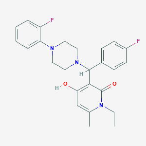 1-ethyl-3-((4-fluorophenyl)(4-(2-fluorophenyl)piperazin-1-yl)methyl)-4-hydroxy-6-methylpyridin-2(1H)-one