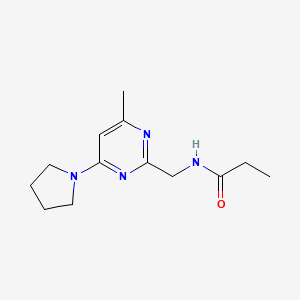 N-((4-methyl-6-(pyrrolidin-1-yl)pyrimidin-2-yl)methyl)propionamide