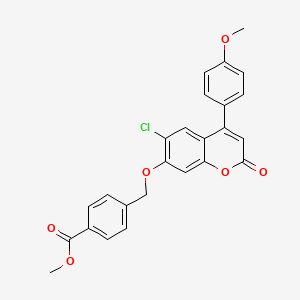 molecular formula C25H19ClO6 B2512879 methyl 4-({[6-chloro-4-(4-methoxyphenyl)-2-oxo-2H-chromen-7-yl]oxy}methyl)benzoate CAS No. 889816-34-6