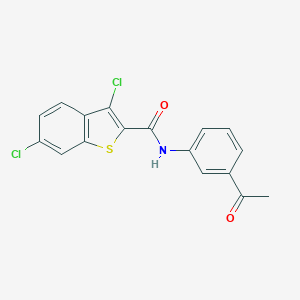 molecular formula C17H11Cl2NO2S B251288 N-(3-acetylphenyl)-3,6-dichloro-1-benzothiophene-2-carboxamide 