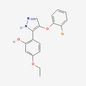 molecular formula C17H15BrN2O3 B2512884 2-(4-(2-bromophenoxy)-1H-pyrazol-3-yl)-5-ethoxyphenol CAS No. 879432-18-5