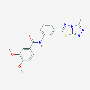 3,4-dimethoxy-N-[3-(3-methyl[1,2,4]triazolo[3,4-b][1,3,4]thiadiazol-6-yl)phenyl]benzamide