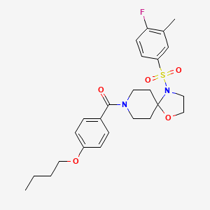 (4-Butoxyphenyl)(4-((4-fluoro-3-methylphenyl)sulfonyl)-1-oxa-4,8-diazaspiro[4.5]decan-8-yl)methanone
