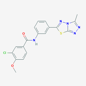 3-chloro-4-methoxy-N-[3-(3-methyl[1,2,4]triazolo[3,4-b][1,3,4]thiadiazol-6-yl)phenyl]benzamide
