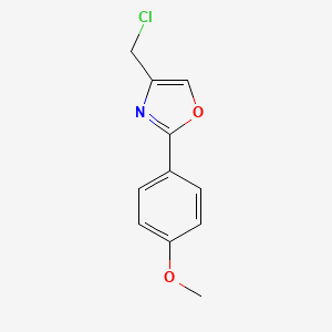 molecular formula C11H10ClNO2 B2512900 4-(Chloromethyl)-2-(4-methoxyphenyl)-1,3-oxazole CAS No. 167155-56-8
