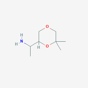 molecular formula C8H17NO2 B2512902 1-(6,6-Dimethyl-1,4-dioxan-2-yl)ethanamine CAS No. 2248314-75-0