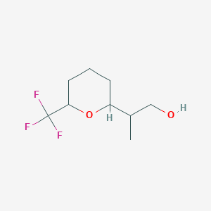 molecular formula C9H15F3O2 B2512903 2-[6-(Trifluoromethyl)oxan-2-yl]propan-1-ol CAS No. 2248388-32-9