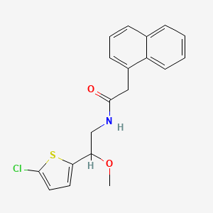 molecular formula C19H18ClNO2S B2512906 N-(2-(5-chlorothiophen-2-yl)-2-methoxyethyl)-2-(naphthalen-1-yl)acetamide CAS No. 2034597-47-0