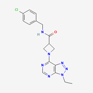 molecular formula C17H18ClN7O B2512915 N-(4-chlorobenzyl)-1-(3-ethyl-3H-[1,2,3]triazolo[4,5-d]pyrimidin-7-yl)azetidine-3-carboxamide CAS No. 1448068-73-2