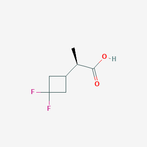 molecular formula C7H10F2O2 B2512916 (2R)-2-(3,3-Difluorocyclobutyl)propanoic acid CAS No. 2248200-35-1