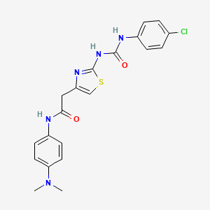 2-(2-(3-(4-chlorophenyl)ureido)thiazol-4-yl)-N-(4-(dimethylamino)phenyl)acetamide