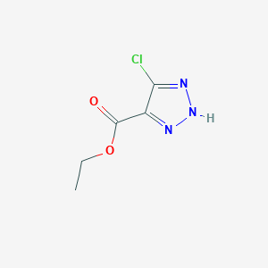 molecular formula C5H6ClN3O2 B2512928 ethyl 5-chloro-1H-1,2,3-triazole-4-carboxylate CAS No. 81581-11-5