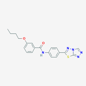 3-butoxy-N-[4-([1,2,4]triazolo[3,4-b][1,3,4]thiadiazol-6-yl)phenyl]benzamide