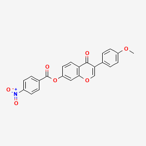 molecular formula C23H15NO7 B2512930 3-(4-methoxyphenyl)-4-oxo-4H-chromen-7-yl 4-nitrobenzoate CAS No. 848756-46-7