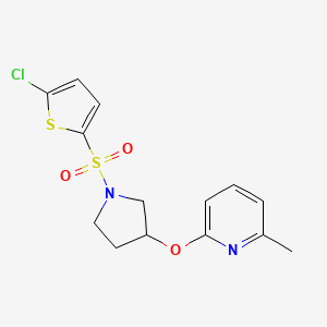 2-((1-((5-Chlorothiophen-2-yl)sulfonyl)pyrrolidin-3-yl)oxy)-6-methylpyridine
