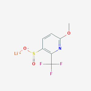 molecular formula C7H5F3LiNO3S B2512935 Lithium;6-methoxy-2-(trifluoromethyl)pyridine-3-sulfinate CAS No. 2241131-15-5