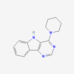 molecular formula C15H16N4 B2512940 4-哌啶-1-基-5H-嘧啶并[5,4-b]吲哚 CAS No. 107401-00-3
