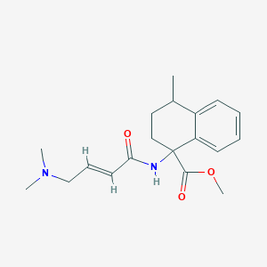 molecular formula C19H26N2O3 B2512945 Methyl 1-[[(E)-4-(dimethylamino)but-2-enoyl]amino]-4-methyl-3,4-dihydro-2H-naphthalene-1-carboxylate CAS No. 2411333-43-0