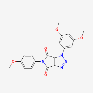 molecular formula C19H18N4O5 B2512951 1-(3,5-dimethoxyphenyl)-5-(4-methoxyphenyl)-1,6a-dihydropyrrolo[3,4-d][1,2,3]triazole-4,6(3aH,5H)-dione CAS No. 1173736-81-6