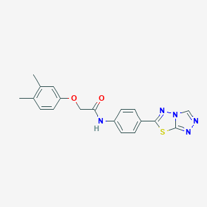 2-(3,4-dimethylphenoxy)-N-[4-([1,2,4]triazolo[3,4-b][1,3,4]thiadiazol-6-yl)phenyl]acetamide