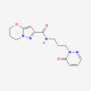 N-(3-(6-oxopyridazin-1(6H)-yl)propyl)-6,7-dihydro-5H-pyrazolo[5,1-b][1,3]oxazine-2-carboxamide