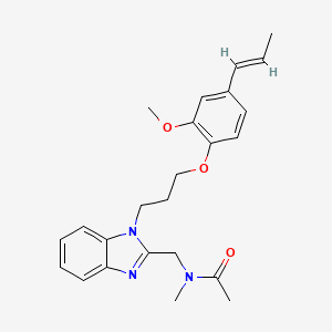N-{[1-(3-{2-methoxy-4-[(1E)-prop-1-en-1-yl]phenoxy}propyl)-1H-benzimidazol-2-yl]methyl}-N-methylacetamide