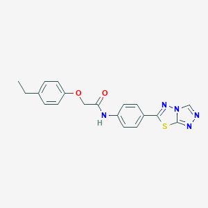 2-(4-ethylphenoxy)-N-[4-([1,2,4]triazolo[3,4-b][1,3,4]thiadiazol-6-yl)phenyl]acetamide