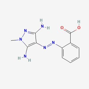 2-[(2Z)-2-(3,5-diimino-1-methylpyrazolidin-4-ylidene)hydrazinyl]benzoic acid