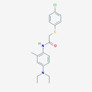 2-[(4-chlorophenyl)sulfanyl]-N-[4-(diethylamino)-2-methylphenyl]acetamide