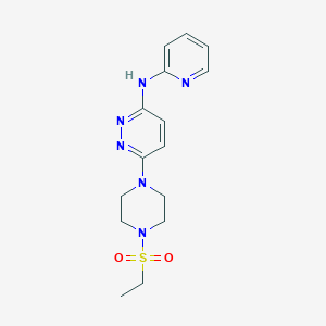 molecular formula C15H20N6O2S B2512983 6-(4-(ethylsulfonyl)piperazin-1-yl)-N-(pyridin-2-yl)pyridazin-3-amine CAS No. 1021038-82-3