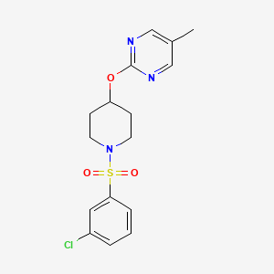 2-[1-(3-Chlorophenyl)sulfonylpiperidin-4-yl]oxy-5-methylpyrimidine