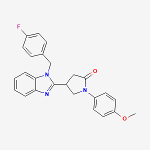molecular formula C25H22FN3O2 B2512991 4-(1-(4-fluorobenzyl)-1H-benzo[d]imidazol-2-yl)-1-(4-methoxyphenyl)pyrrolidin-2-one CAS No. 848869-18-1