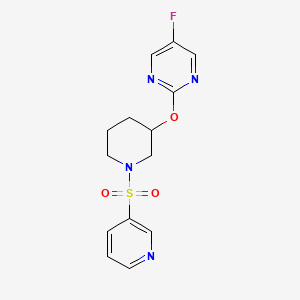 5-Fluoro-2-((1-(pyridin-3-ylsulfonyl)piperidin-3-yl)oxy)pyrimidine