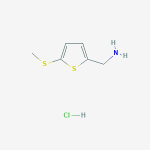 molecular formula C6H10ClNS2 B2512999 (5-(甲硫基)噻吩-2-基)甲胺盐酸盐 CAS No. 2171890-04-1