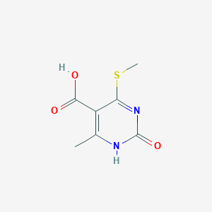 molecular formula C7H8N2O3S B2513003 6-Methyl-4-(methylsulfanyl)-2-oxo-1,2-dihydropyrimidine-5-carboxylic acid CAS No. 929975-27-9
