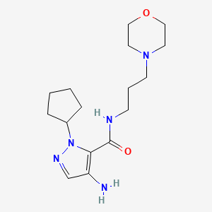 4-Amino-1-cyclopentyl-N-(3-morpholin-4-ylpropyl)-1H-pyrazole-5-carboxamide